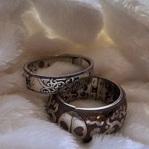 original brighton vintage silver hinge style bracelet bundle set